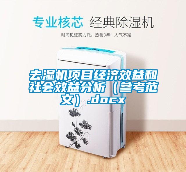 去濕機項目經(jīng)濟效益和社會效益分析（參考范文）.docx